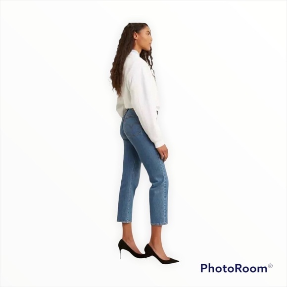 LEVI'S Medium Wash High Rise Button Fly Wedgie Straight Fit Jeans Size 31 - Picture 8 of 16